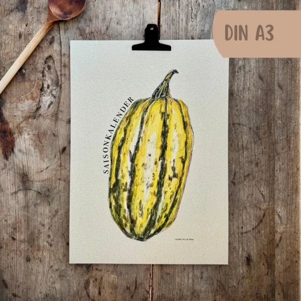 Cepallo Saisonkalender A3 mit Gemüse