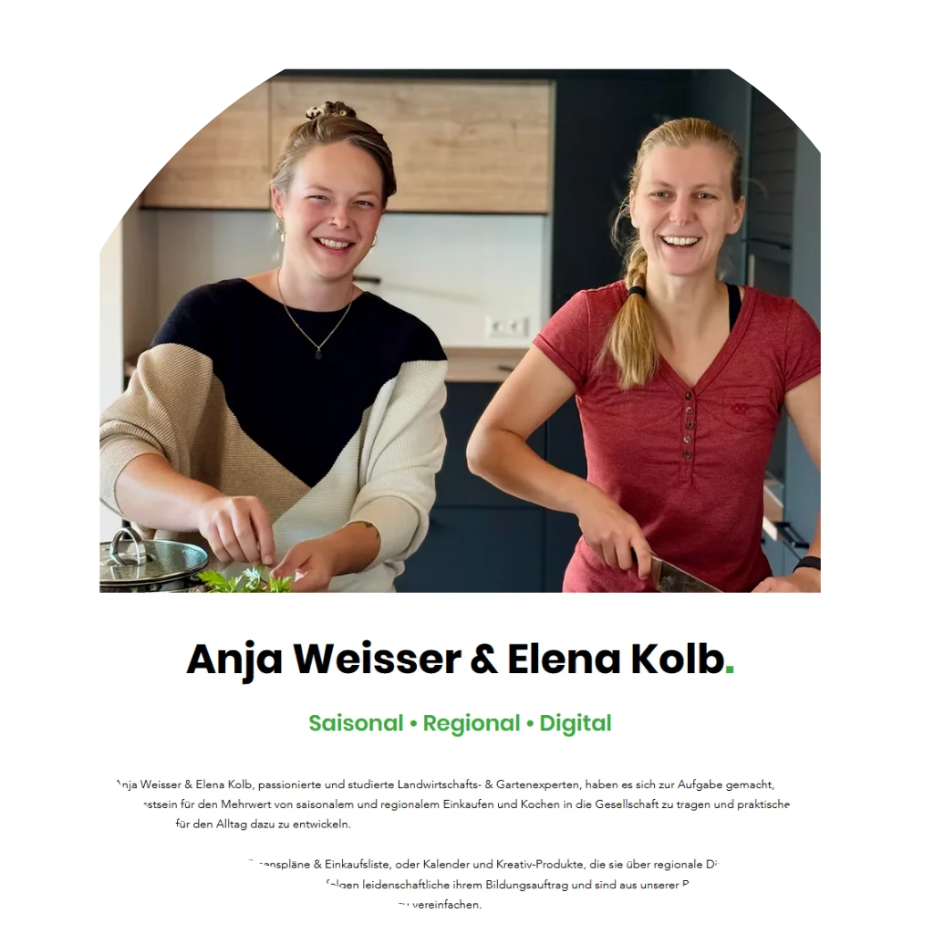 Elena Kolb und Anja Weisser beim Kochen in der Küche